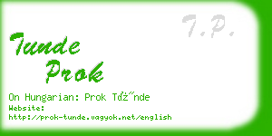 tunde prok business card